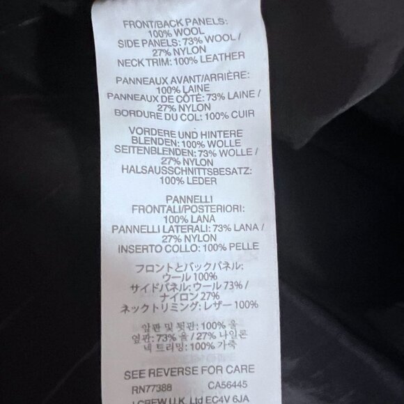 J. Crew Gray Black Tweed Wool Mixed Hounds Tooth Leather Collar Shift Dress Sz 6 - Picture 13 of 13